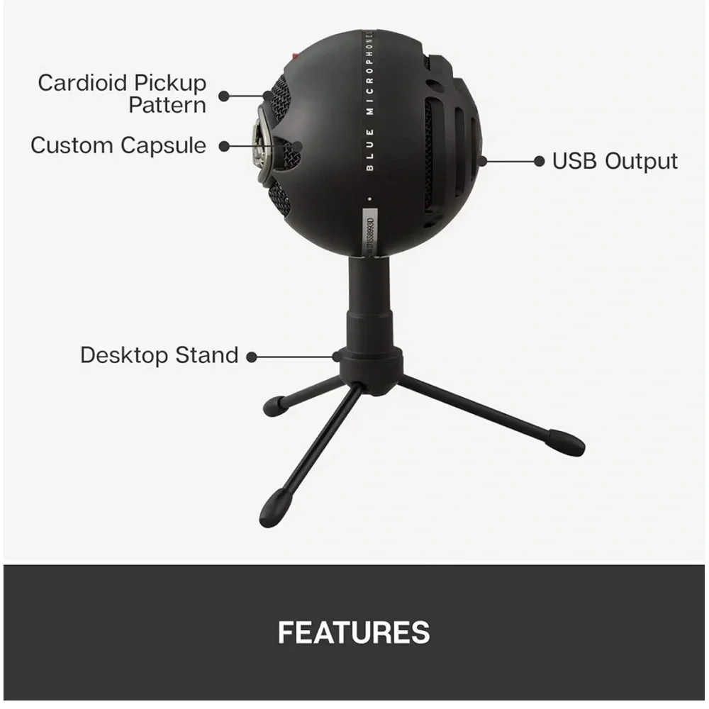 Logitech Black Snowball iCE USB Microphone
